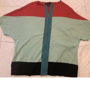St. John Short Sleeved Color Block Jacket